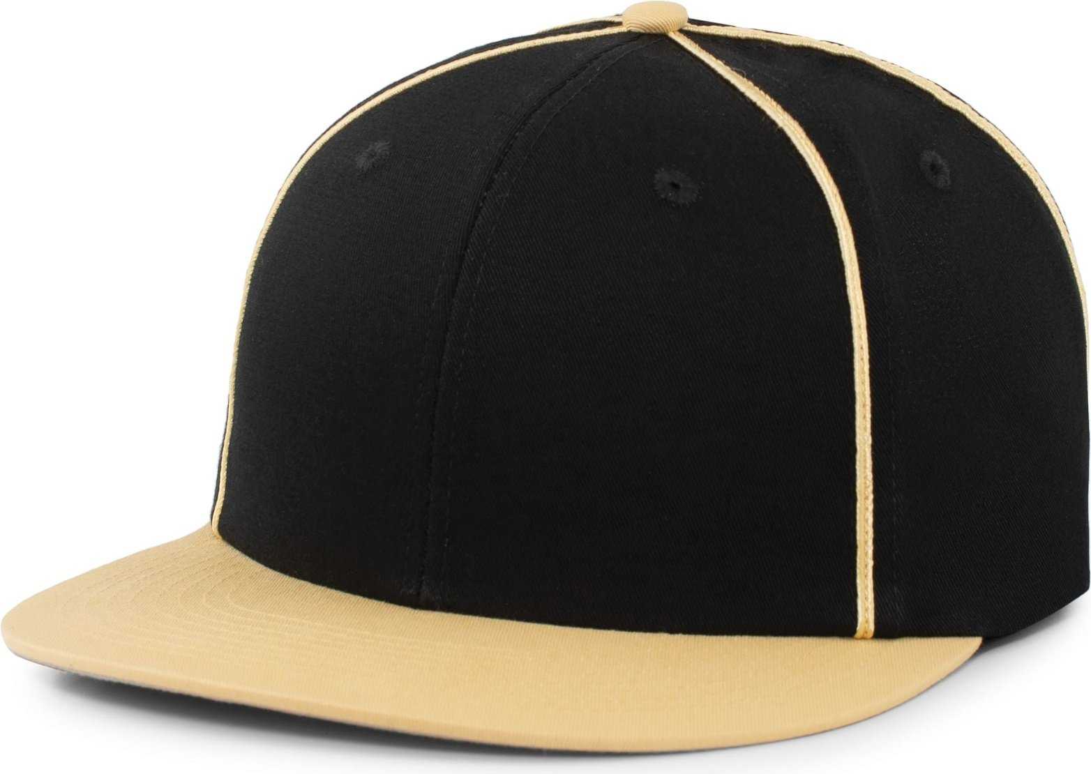 Pacific Headwear P820 Momentum Team Cap - Black Vegas Gold - HIT a Double