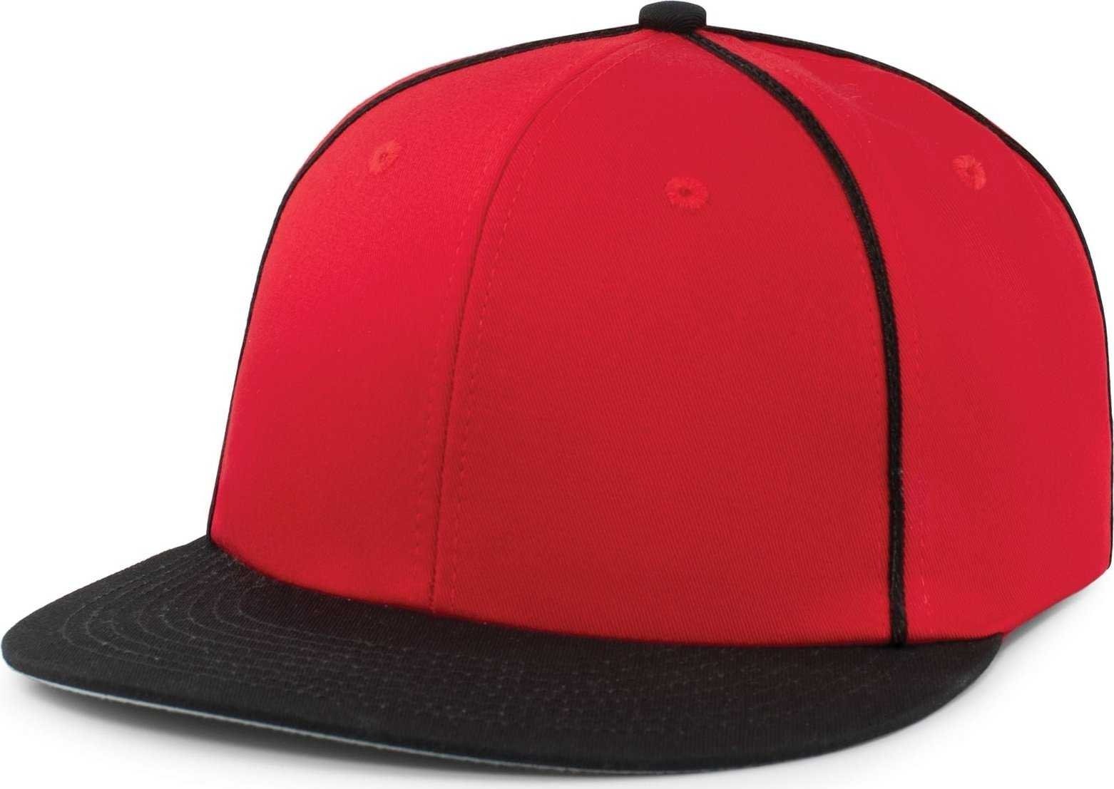 Pacific Headwear P820 Momentum Team Cap - Red Black - HIT a Double