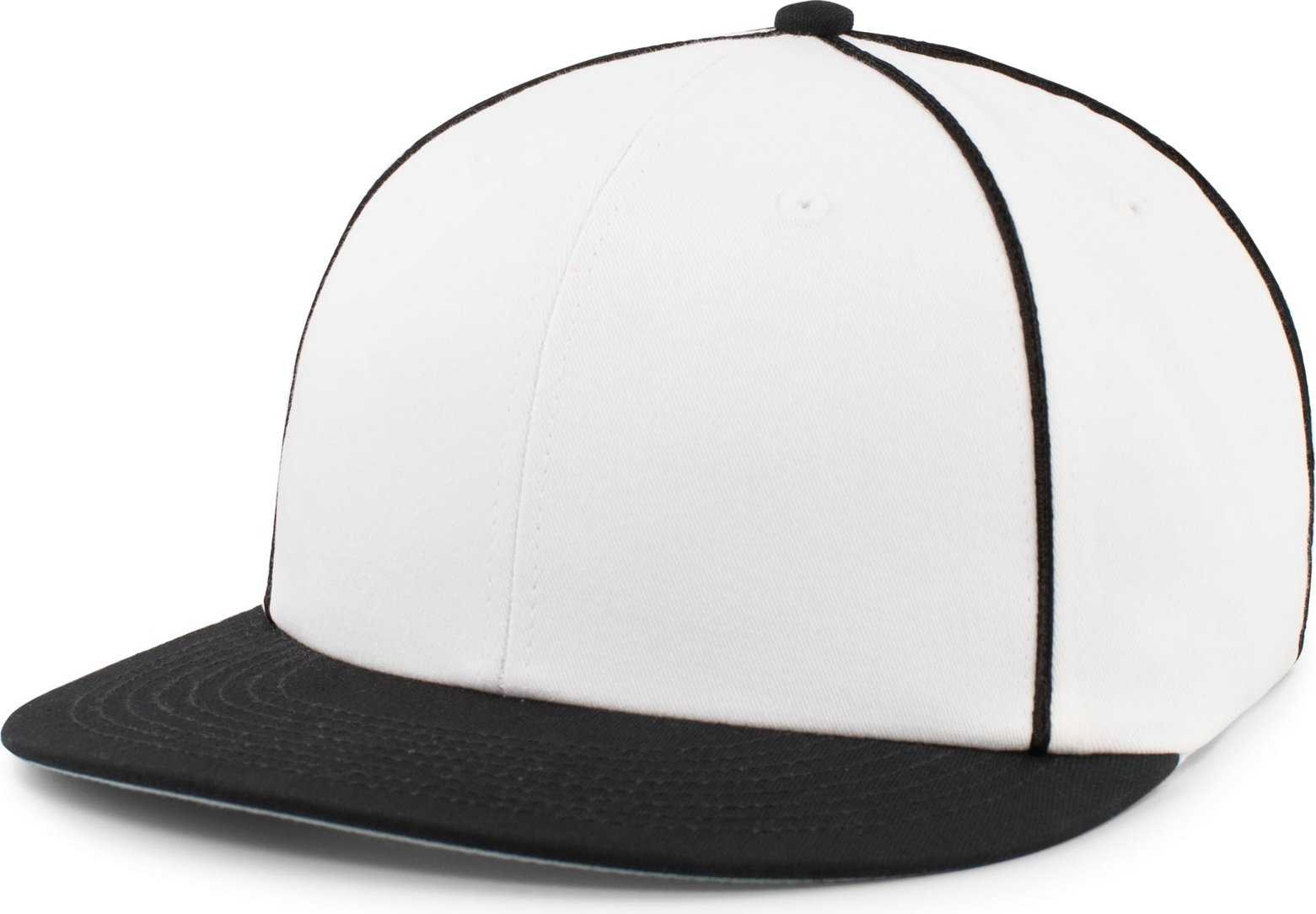 Pacific Headwear P820 Momentum Team Cap - White Black - HIT a Double