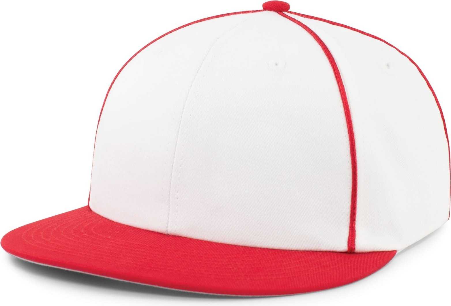 Pacific Headwear P820 Momentum Team Cap - White Red - HIT a Double