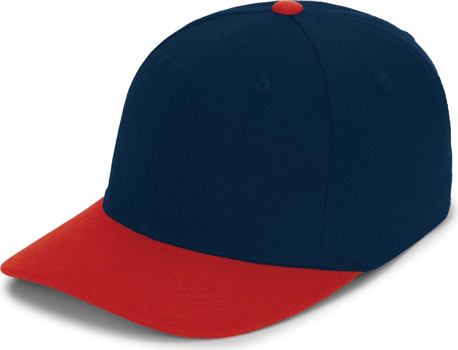 Pacific Headwear P821 Pro Wool Pacflex Cap - Navy Red - HIT a Double