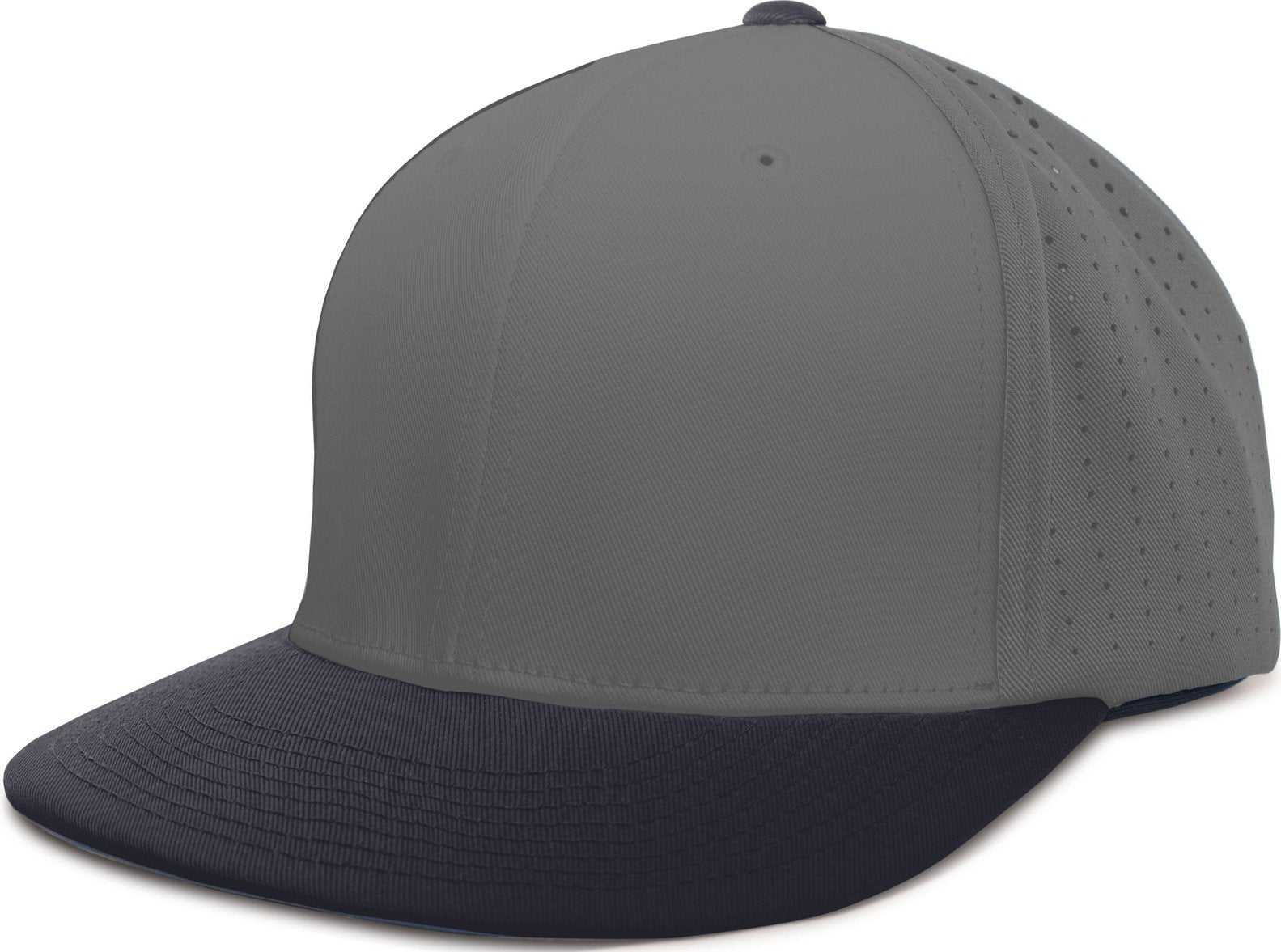 Pacific ES474 Perforated F3 Performance Flexfit Cap - Graphite Navy - HIT a Double - 1