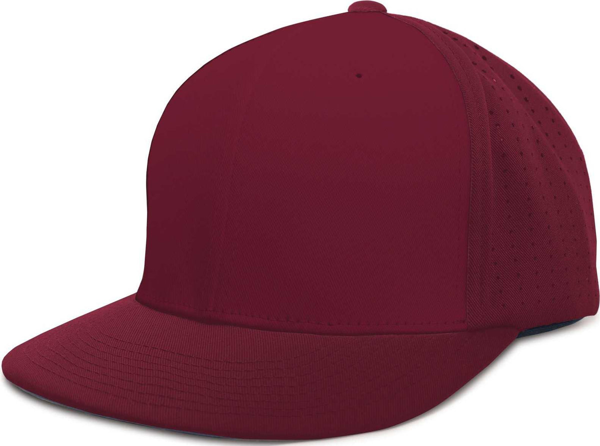 Pacific ES474 Perforated F3 Performance Flexfit Cap - Maroon - HIT a Double - 1