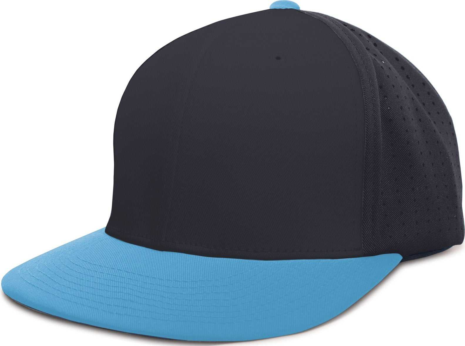 Pacific ES474 Perforated F3 Performance Flexfit Cap - Navy Columbia Blue - HIT a Double - 1