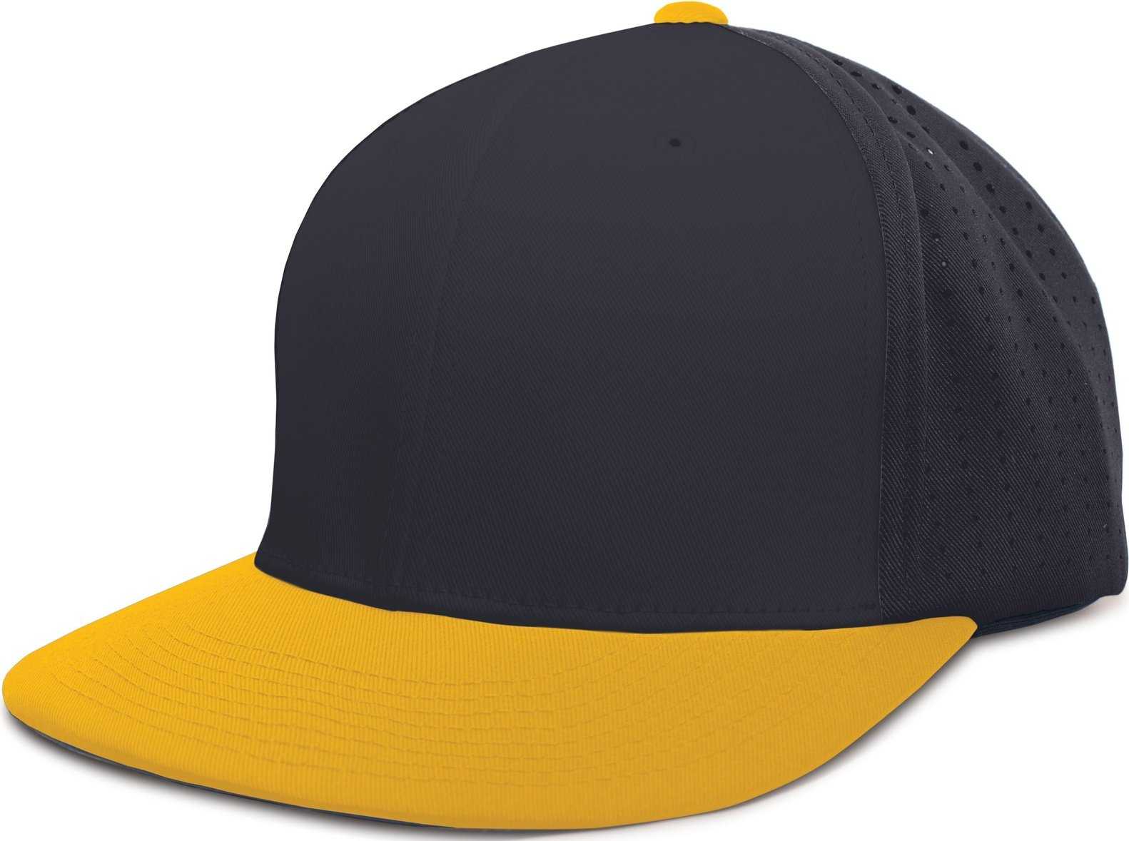 Pacific ES474 Perforated F3 Performance Flexfit Cap - Navy Gold - HIT a Double