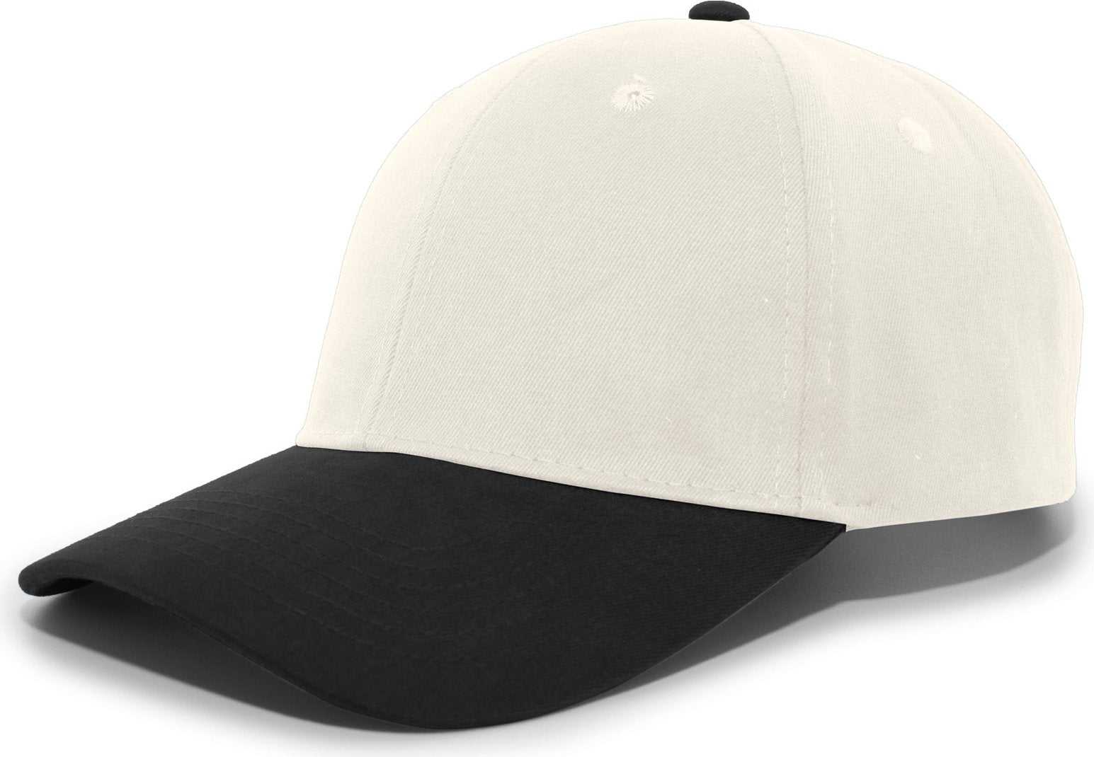 Pacific Headwear 101C Brushed Cotton Hook-and-Loop Cap - Khaki Black - HIT a Double