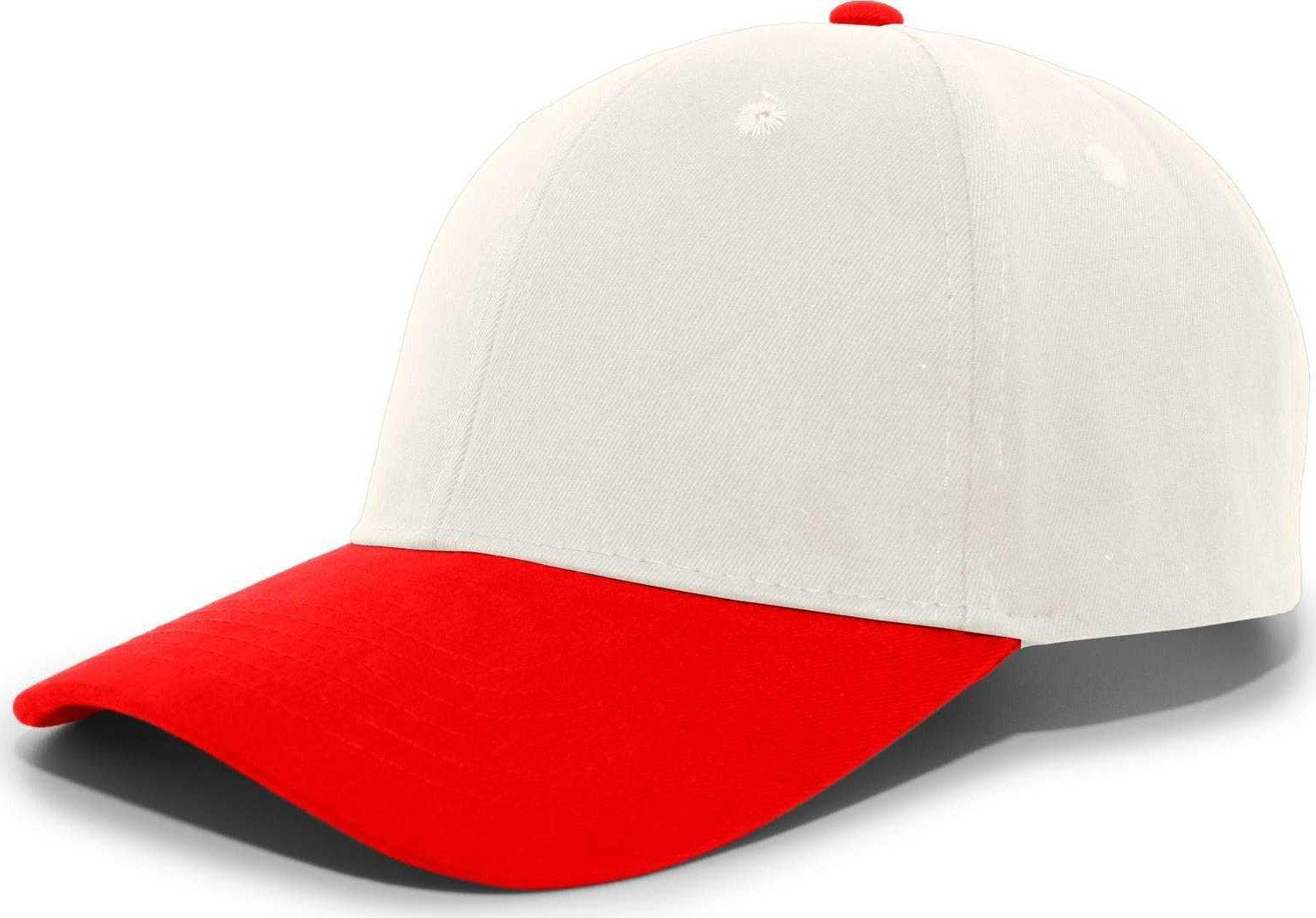 Pacific Headwear 101C Brushed Cotton Hook-and-Loop Cap - Khaki Red - HIT a Double