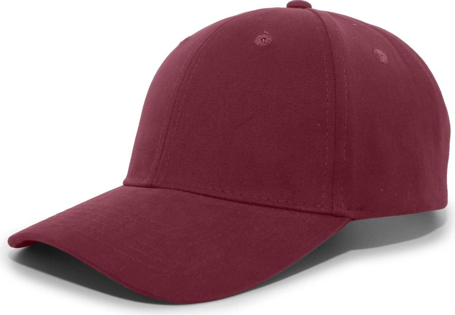 Pacific Headwear 101C Brushed Cotton Hook-and-Loop Cap - Maroon - HIT a Double