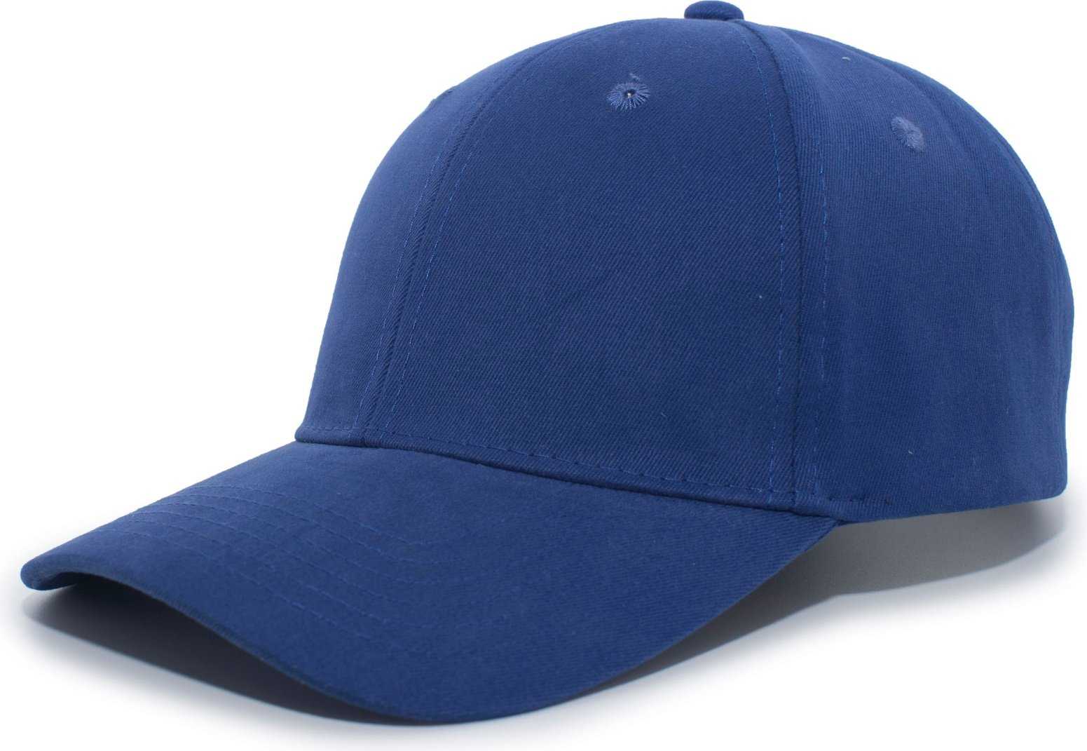 Pacific Headwear 101C Brushed Cotton Hook-and-Loop Cap - Royal - HIT a Double