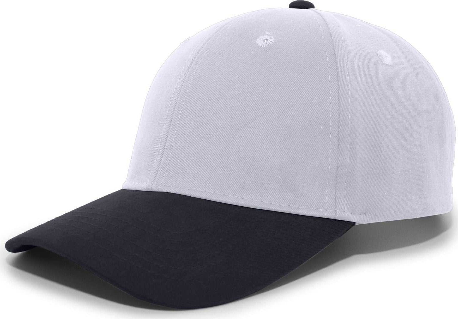 Pacific Headwear 101C Brushed Cotton Hook-and-Loop Cap - Silver Navy - HIT a Double
