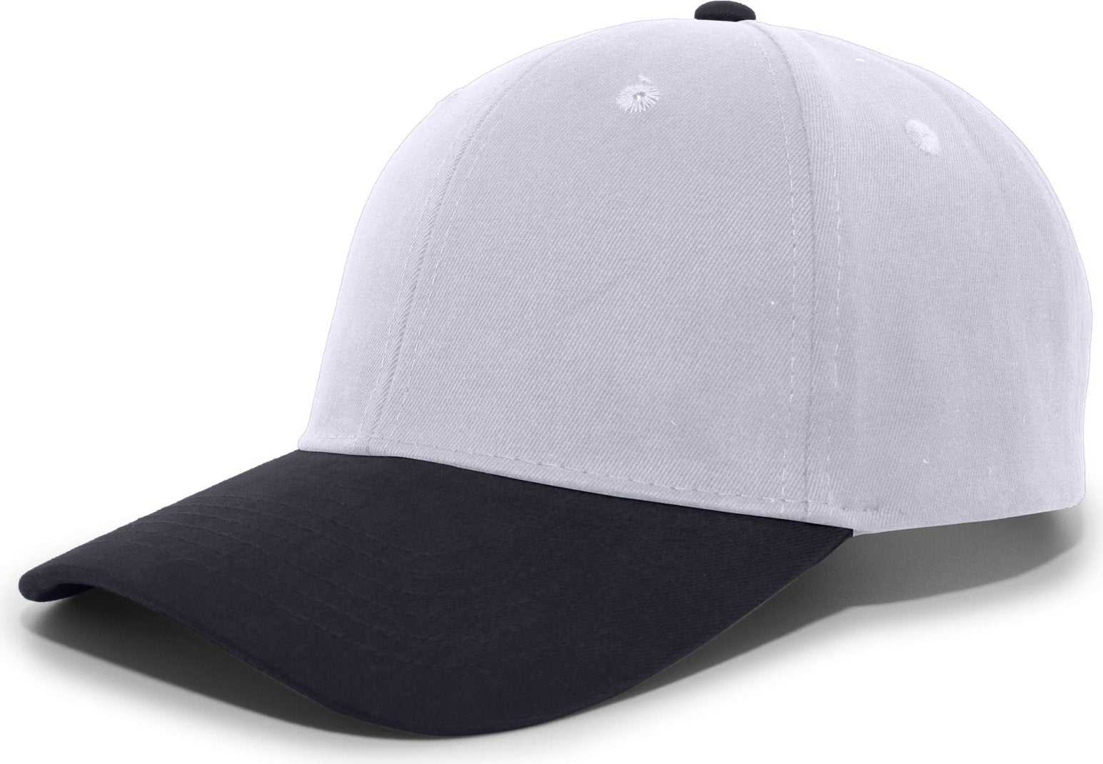 Pacific Headwear 101C Brushed Cotton Hook-and-Loop Cap - Silver Navy - HIT a Double