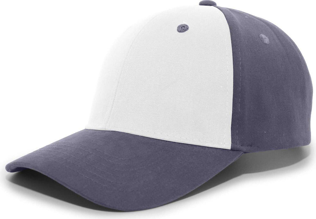 Pacific Headwear 101C Brushed Cotton Hook-and-Loop Cap - White Graphite - HIT a Double