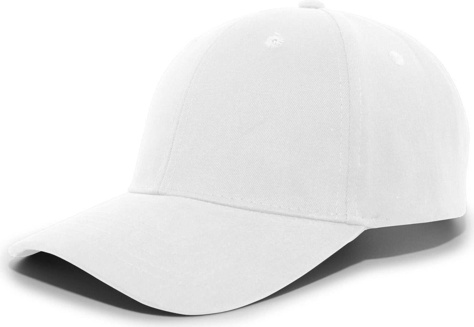 Pacific Headwear 101C Brushed Cotton Hook-and-Loop Cap - White - HIT a Double