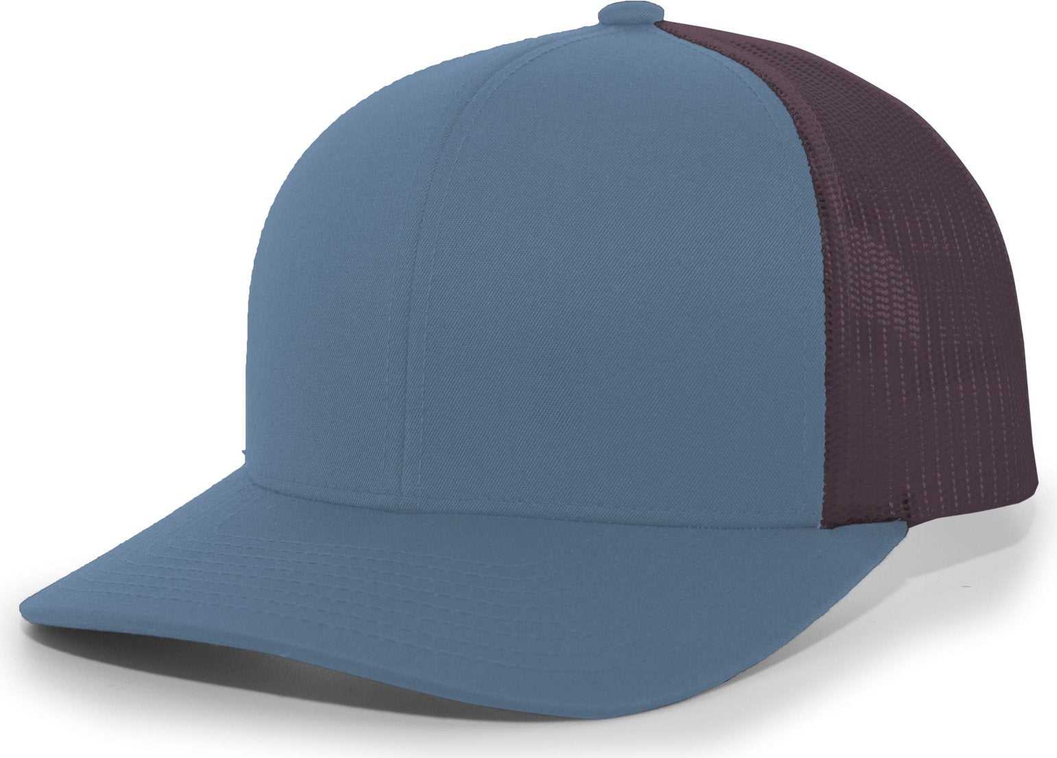 Pacific Headwear 104C Trucker Snapback Cap - Ocean Blue Charcoal - HIT a Double