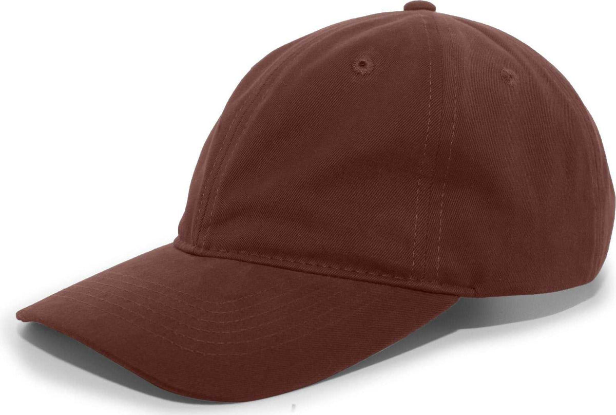 Pacific Headwear 201C Brushed Cotton Twill Buckle Back Cap - Chocolate - HIT a Double