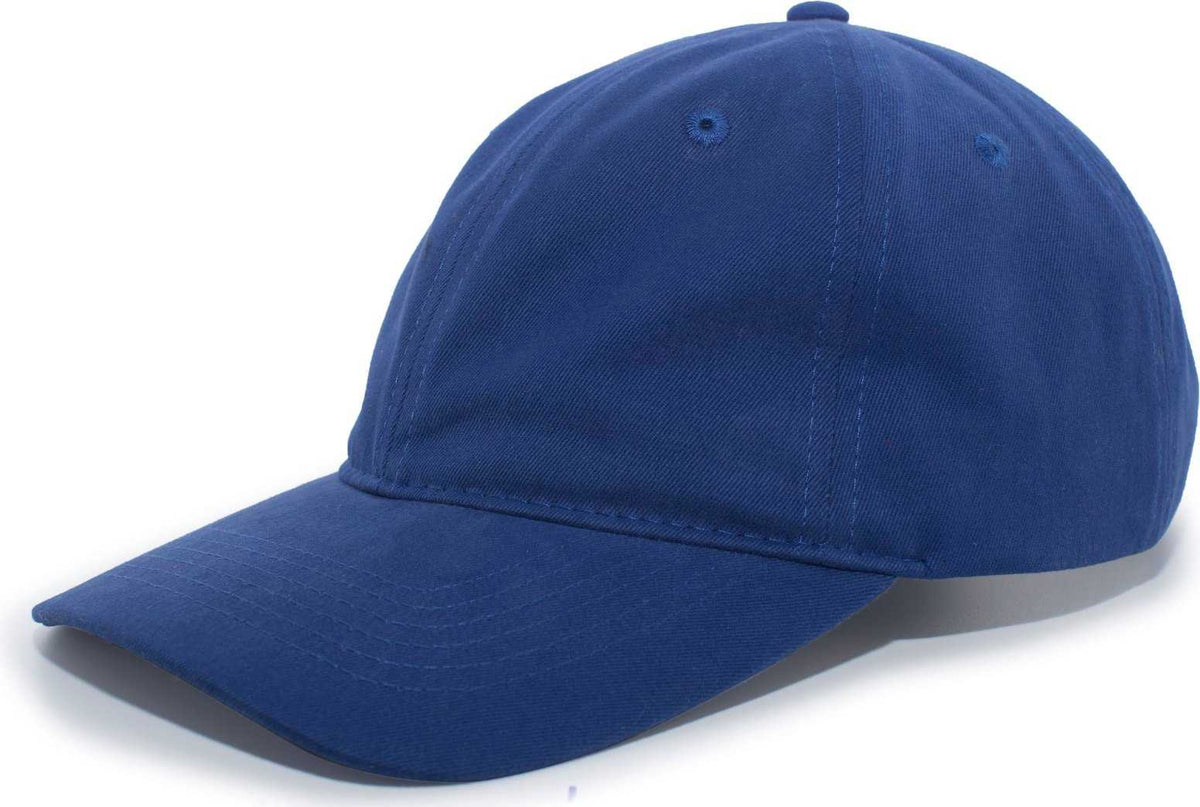 Pacific Headwear 201C Brushed Cotton Twill Buckle Back Cap - Royal - HIT a Double