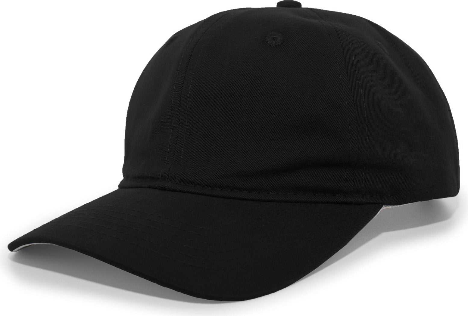 Pacific Headwear 220C Brushed Cotton Twill Hook-and-Loop Cap - Black - HIT a Double