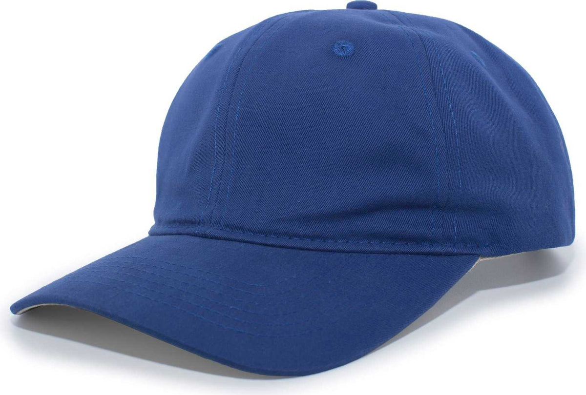 Pacific Headwear 220C Brushed Cotton Twill Hook-and-Loop Cap - Royal - HIT a Double