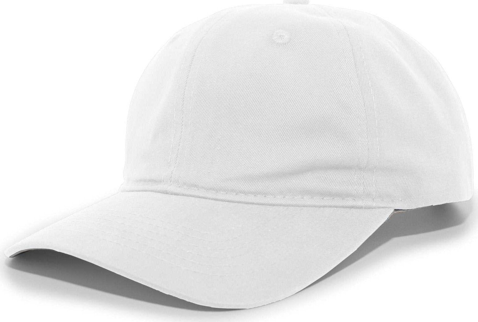 Pacific Headwear 220C Brushed Cotton Twill Hook-and-Loop Cap - White - HIT a Double
