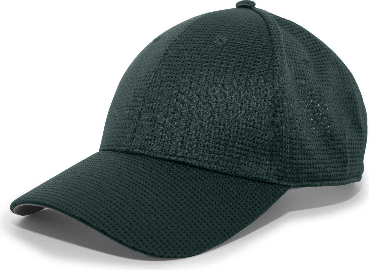 Pacific Headwear 285C Air-Tech Performance Hook-and-Loop Cap - Dark Green - HIT a Double