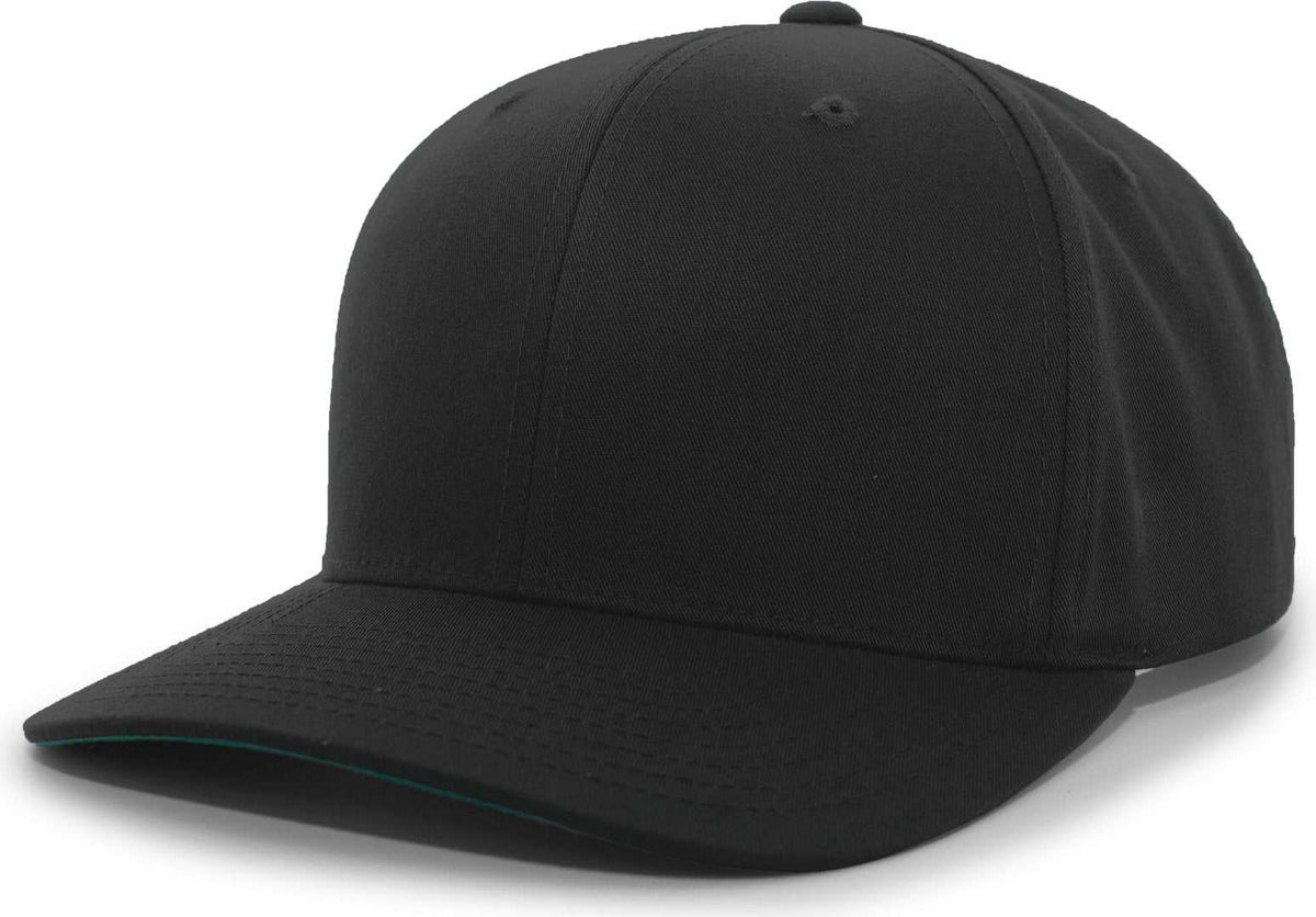 Pacific Headwear 302C Cotton Blend Hook-and-Loop Cap - Black - HIT a Double