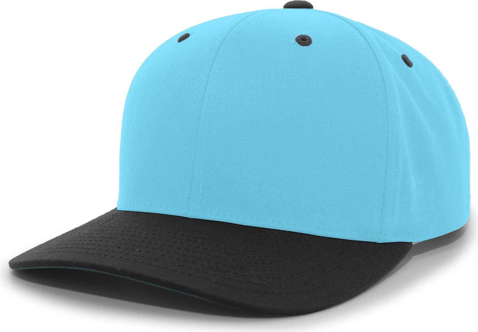 Pacific Headwear 302C Cotton Blend Hook-and-Loop Cap - Blue Teal Black - HIT a Double