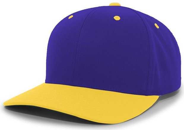 Pacific Headwear 302C Cotton Blend Hook-and-Loop Cap - Purple Gold - HIT a Double