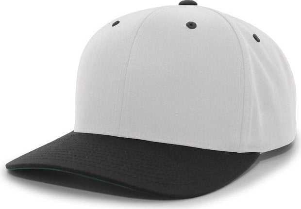 Pacific Headwear 302C Cotton Blend Hook-and-Loop Cap - Silver Black - HIT a Double