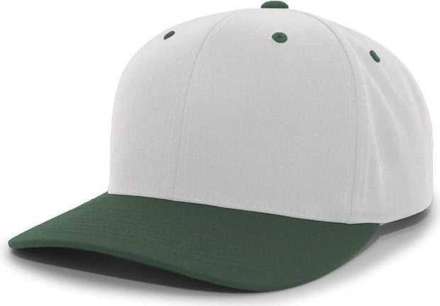 Pacific Headwear 302C Cotton Blend Hook-and-Loop Cap - Silver Dark Green - HIT a Double