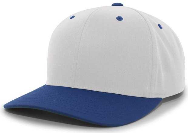 Pacific Headwear 302C Cotton Blend Hook-and-Loop Cap - Silver Royal - HIT a Double