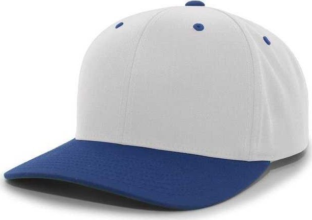 Pacific Headwear 302C Cotton Blend Hook-and-Loop Cap - Silver Royal - HIT a Double