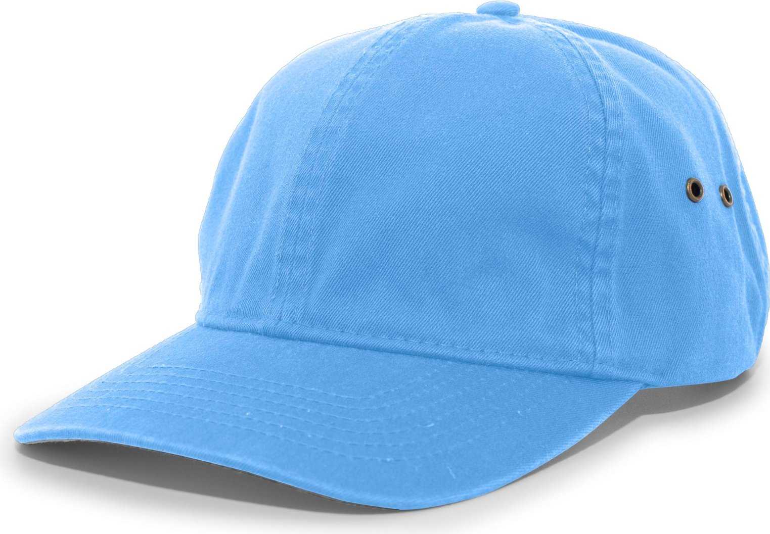 Pacific Headwear 350C Enzyme Washed Cotton Buckle Back Cap - Columbia Blue - HIT a Double