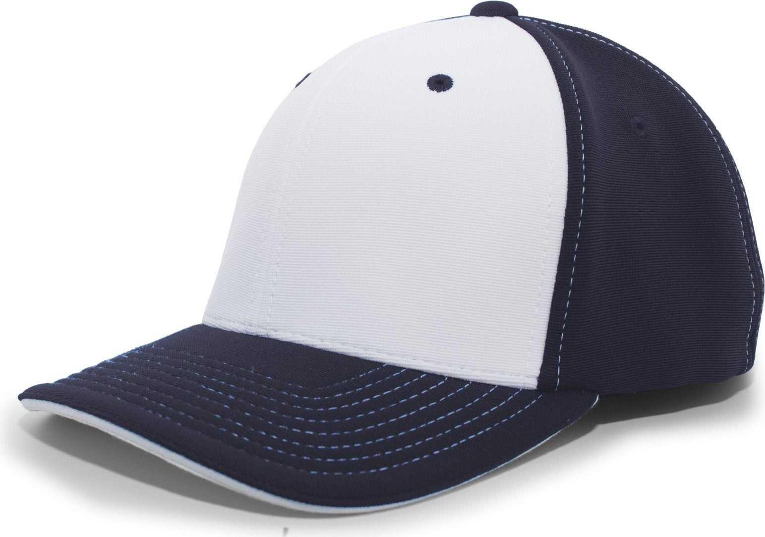 Pacific Headwear 398F M2 Performance Flexfit Cap - Navy White - HIT A Double
