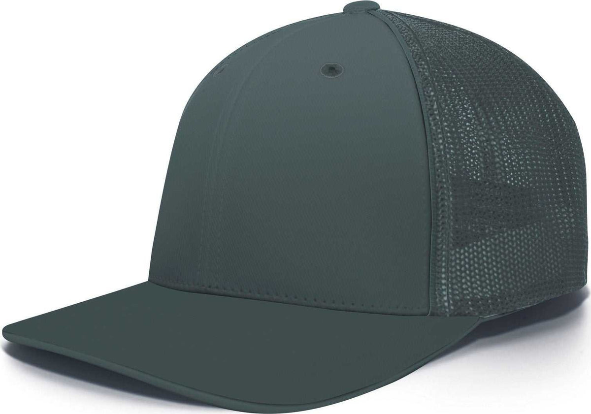 Pacific Headwear 404M Trucker Flexfit Cap - Graphite - HIT a Double