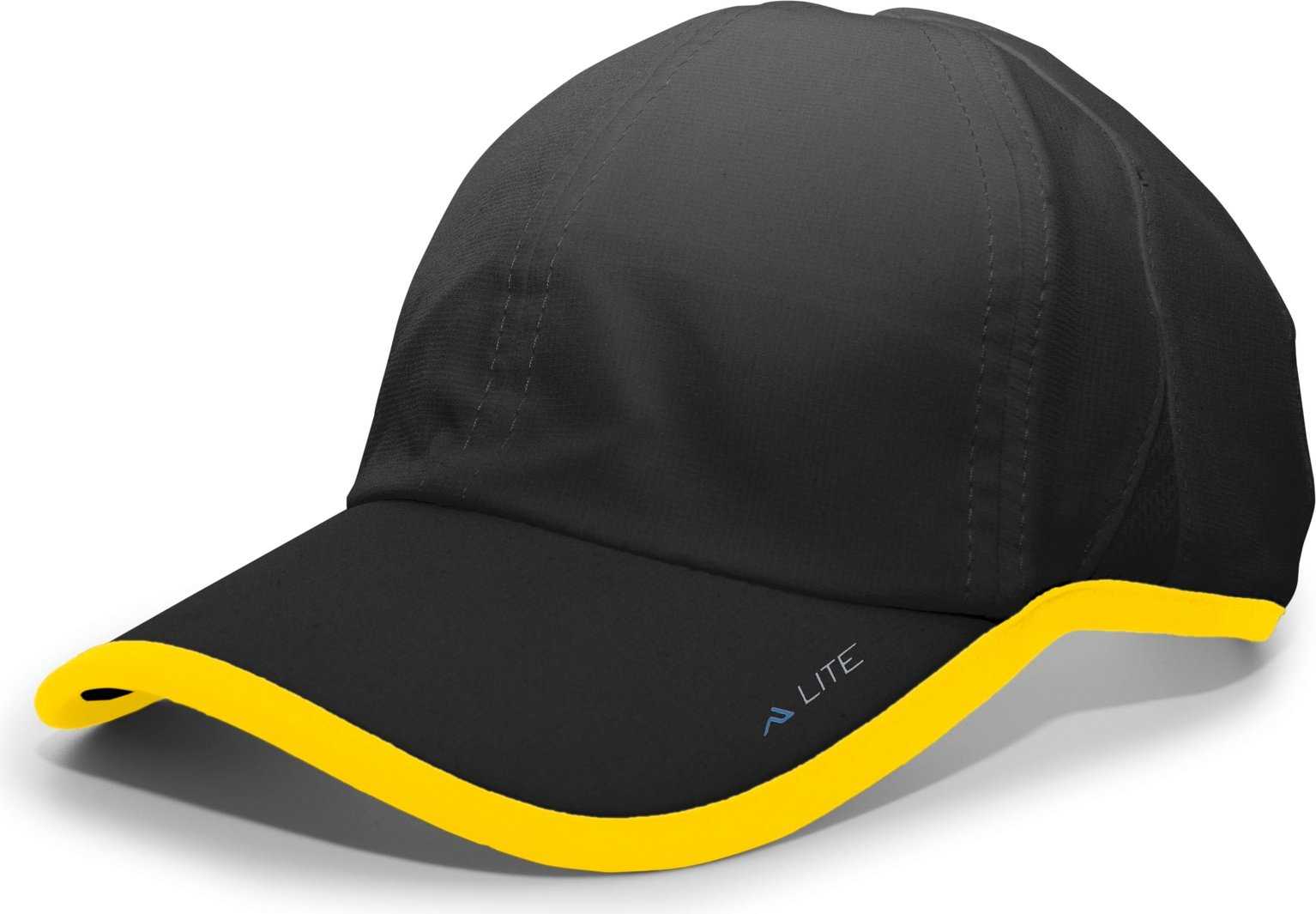 Pacific Headwear 410L Active Cap Hook-and-Loop Cap - Black Gold - HIT a Double