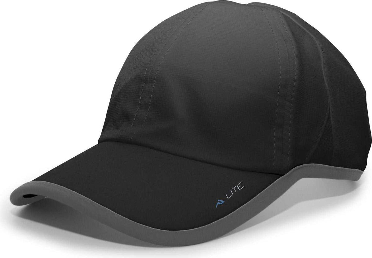 Pacific Headwear 410L Active Cap Hook-and-Loop Cap - Black Graphite - HIT a Double