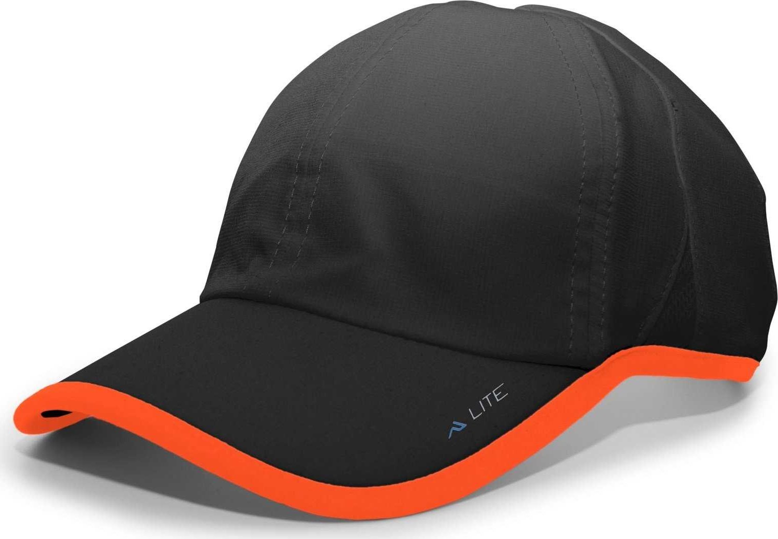 Pacific Headwear 410L Active Cap Hook-and-Loop Cap - Black Orange - HIT a Double