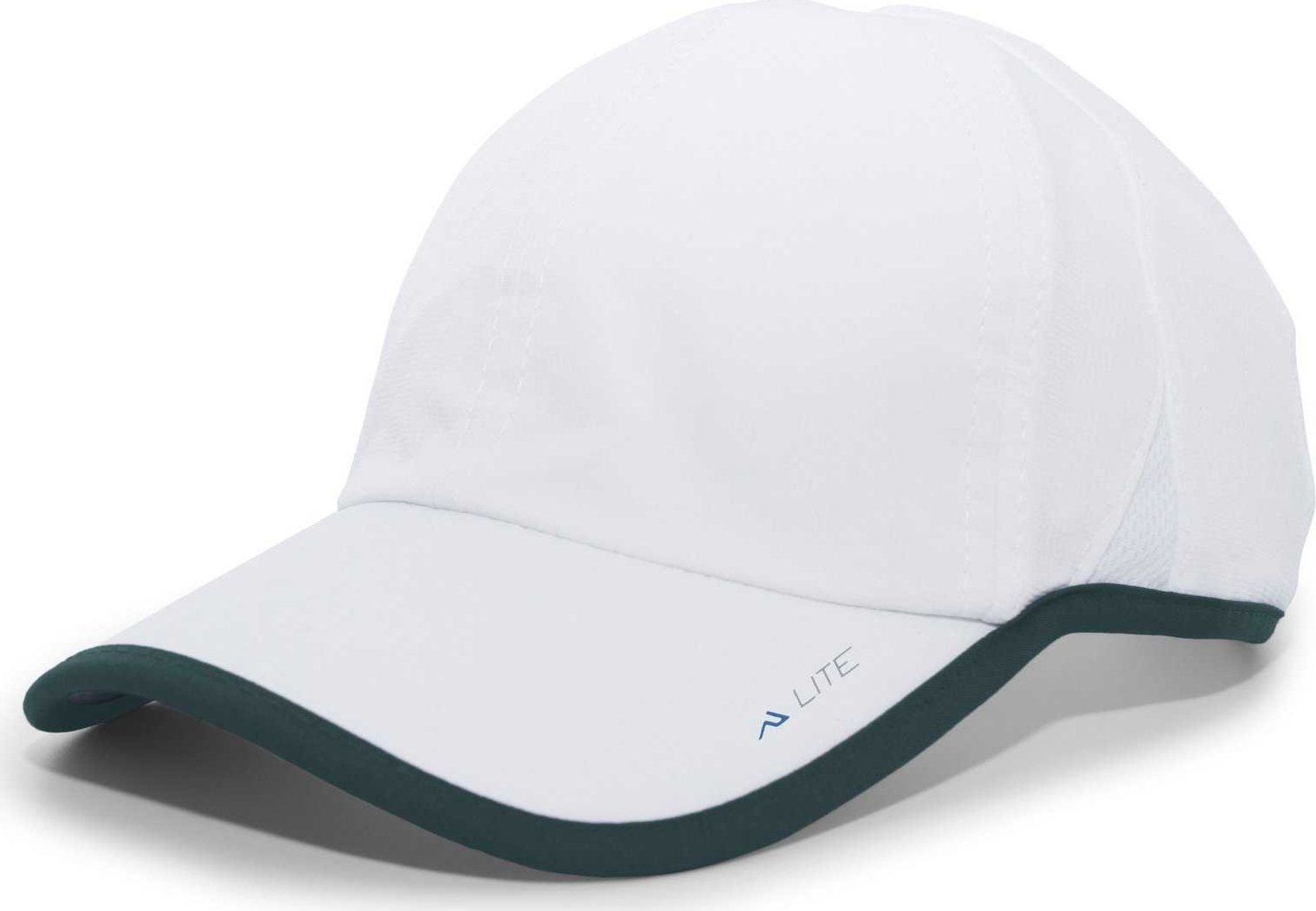 Pacific Headwear 410L Active Cap Hook-and-Loop Cap - White Dark Green - HIT a Double