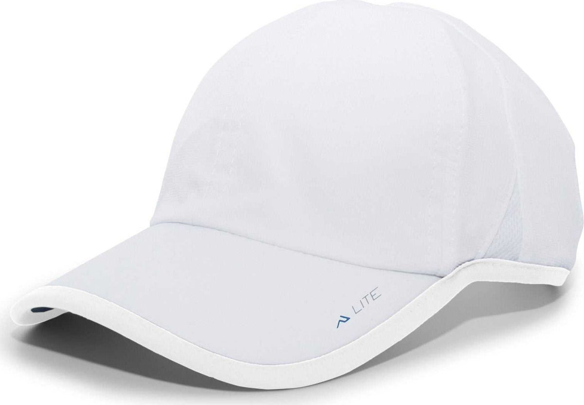 Pacific Headwear 410L Active Cap Hook-and-Loop Cap - White White - HIT a Double