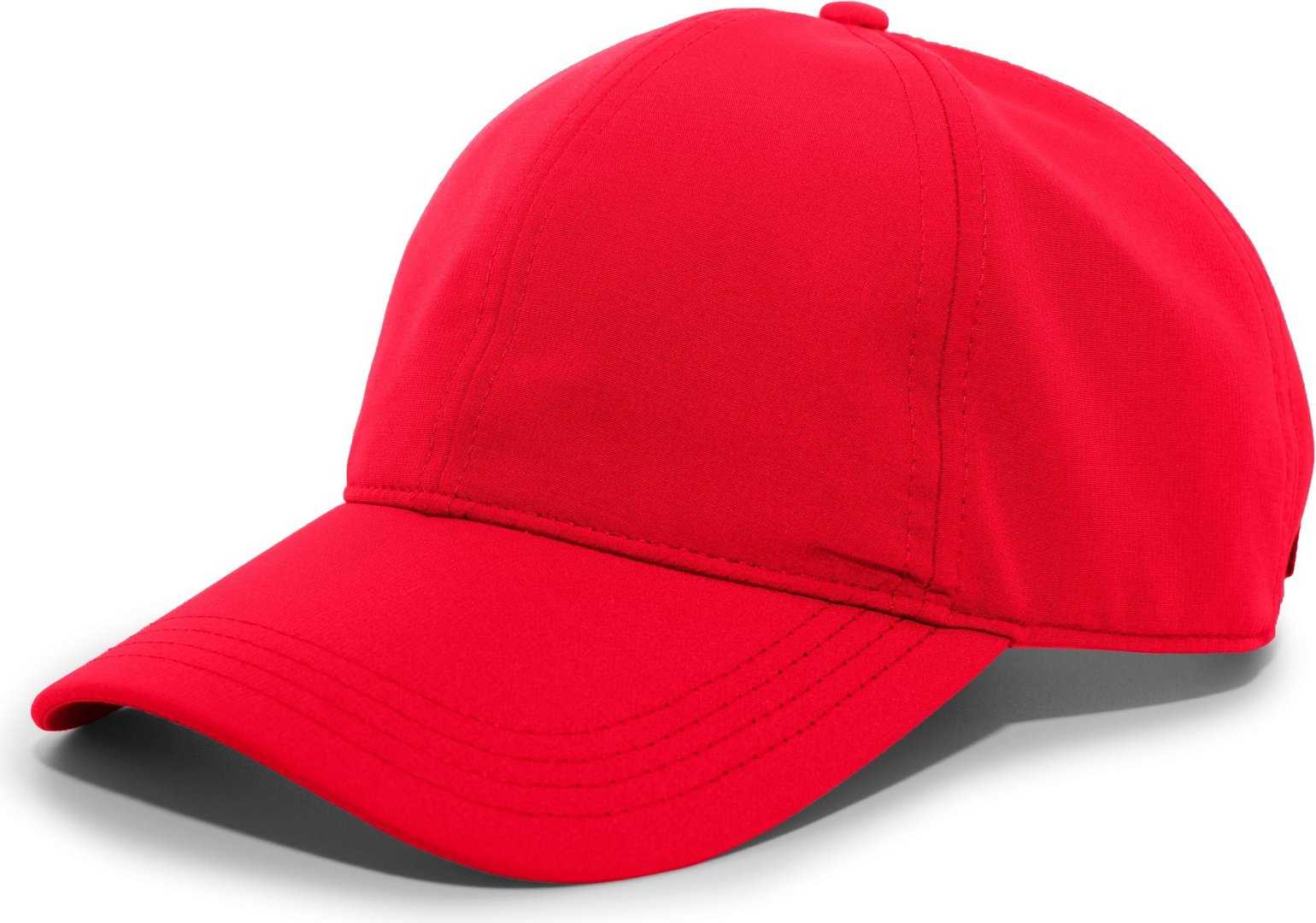 Pacific Headwear 422L Light-Weight Hook-and-Loop Cap - Red - HIT a Double