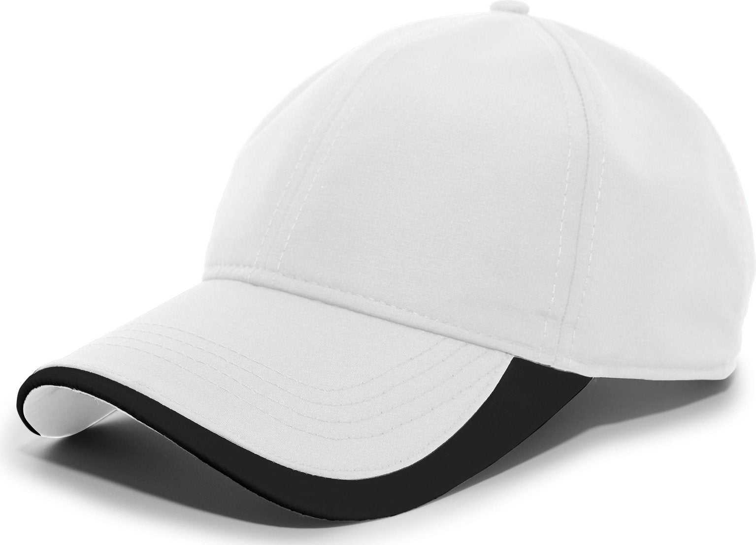 Pacific Headwear 424L Active Cap Hook-and-Loop Cap - White Black - HIT a Double