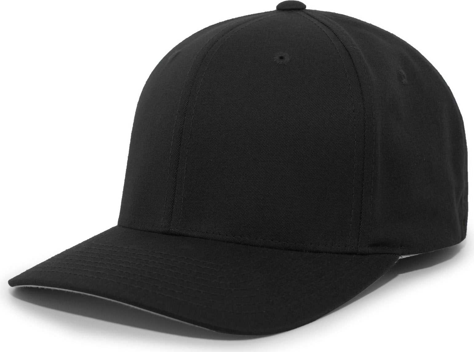 Pacific Headwear 430C Cotton-Poly Flexfit Cap - Black - HIT a Double