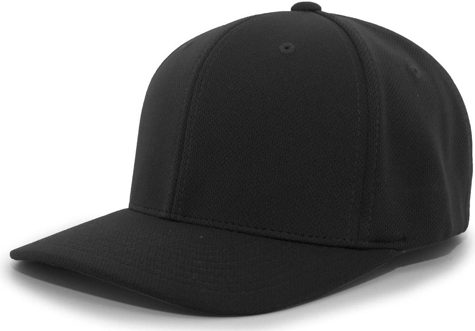 Pacific Headwear 487F P-Tec Performance Flexfit Cap - Black - HIT a Double