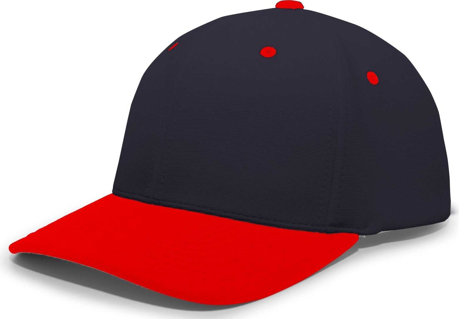 Pacific Headwear 498F M2 Performance Flexfit Cap - Navy Red - HIT a Double