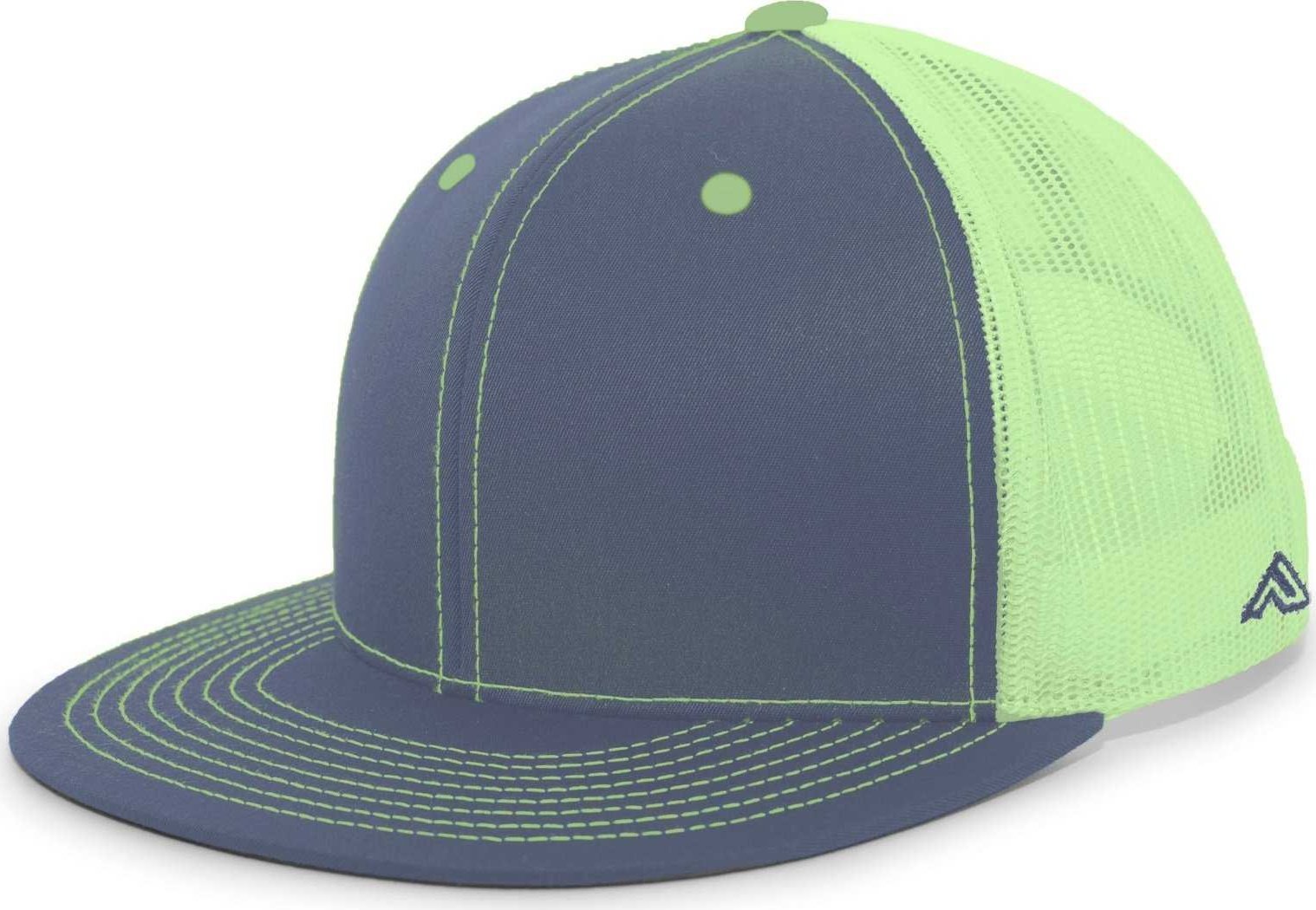 Pacific Headwear 4D3 Trucker D-Series Snapback Cap - Graphite Neon Yellow - HIT A Double