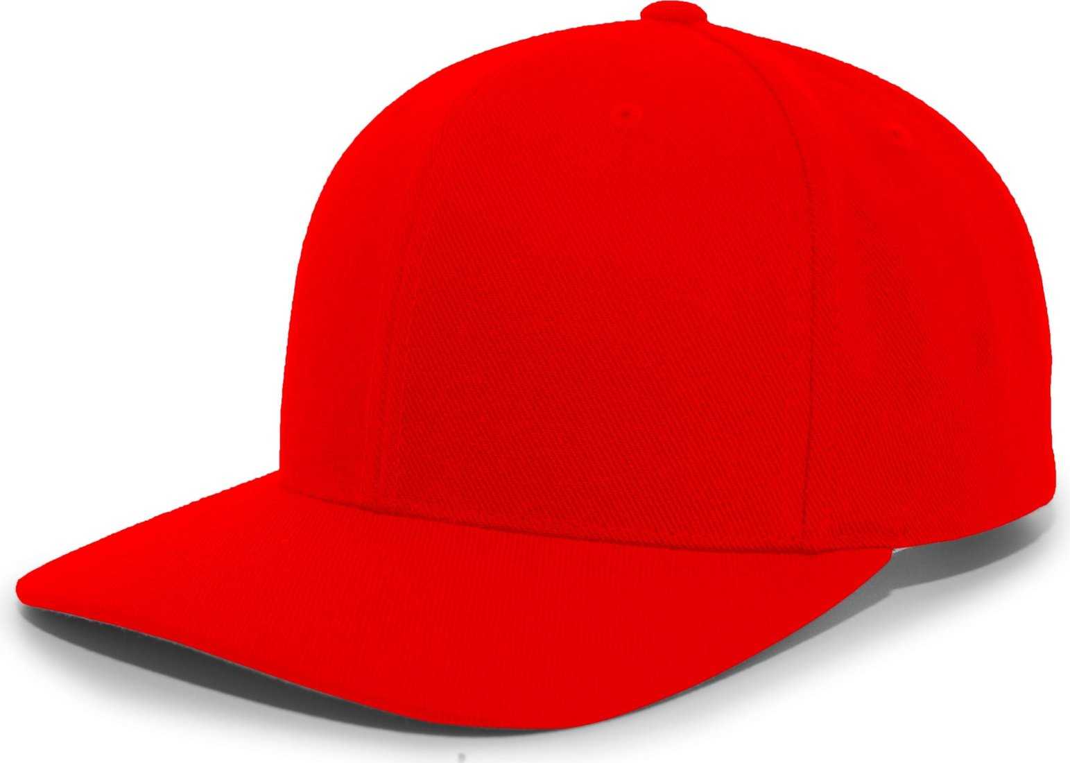 Pacific Headwear 701W Pro-Wool Snapback Cap - Red - HIT a Double