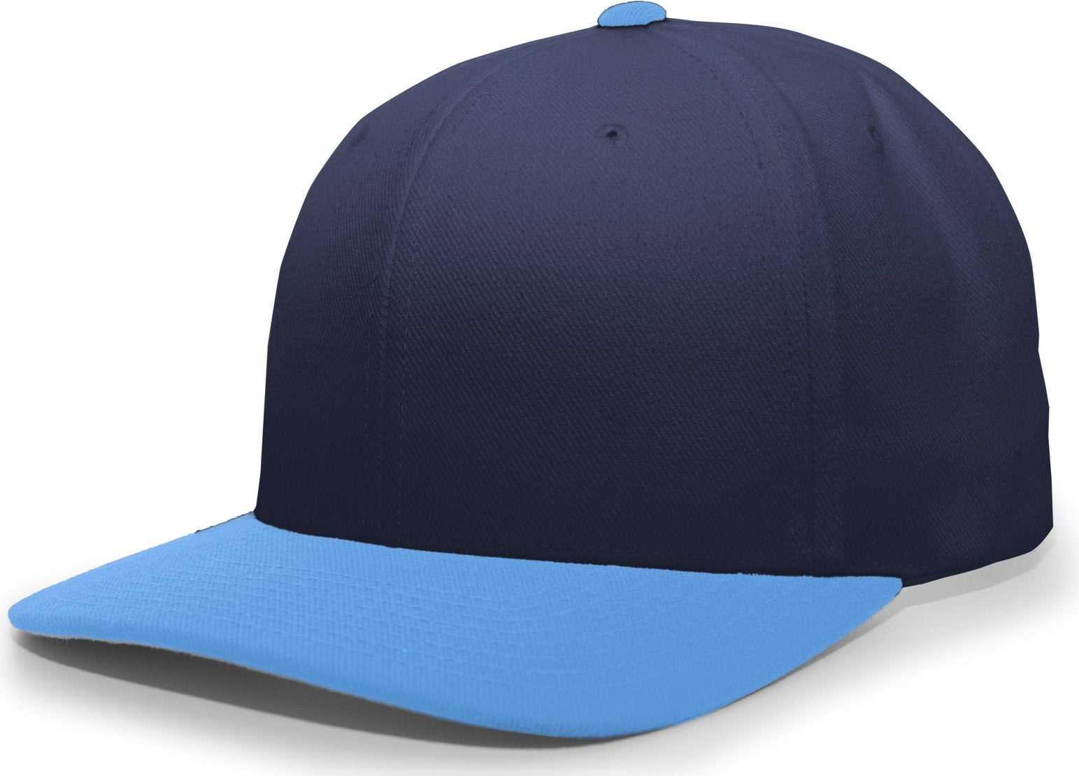 Pacific Headwear 705W Pro-Wool Hook-and-Loop Cap - Navy Columbia Blue - HIT a Double