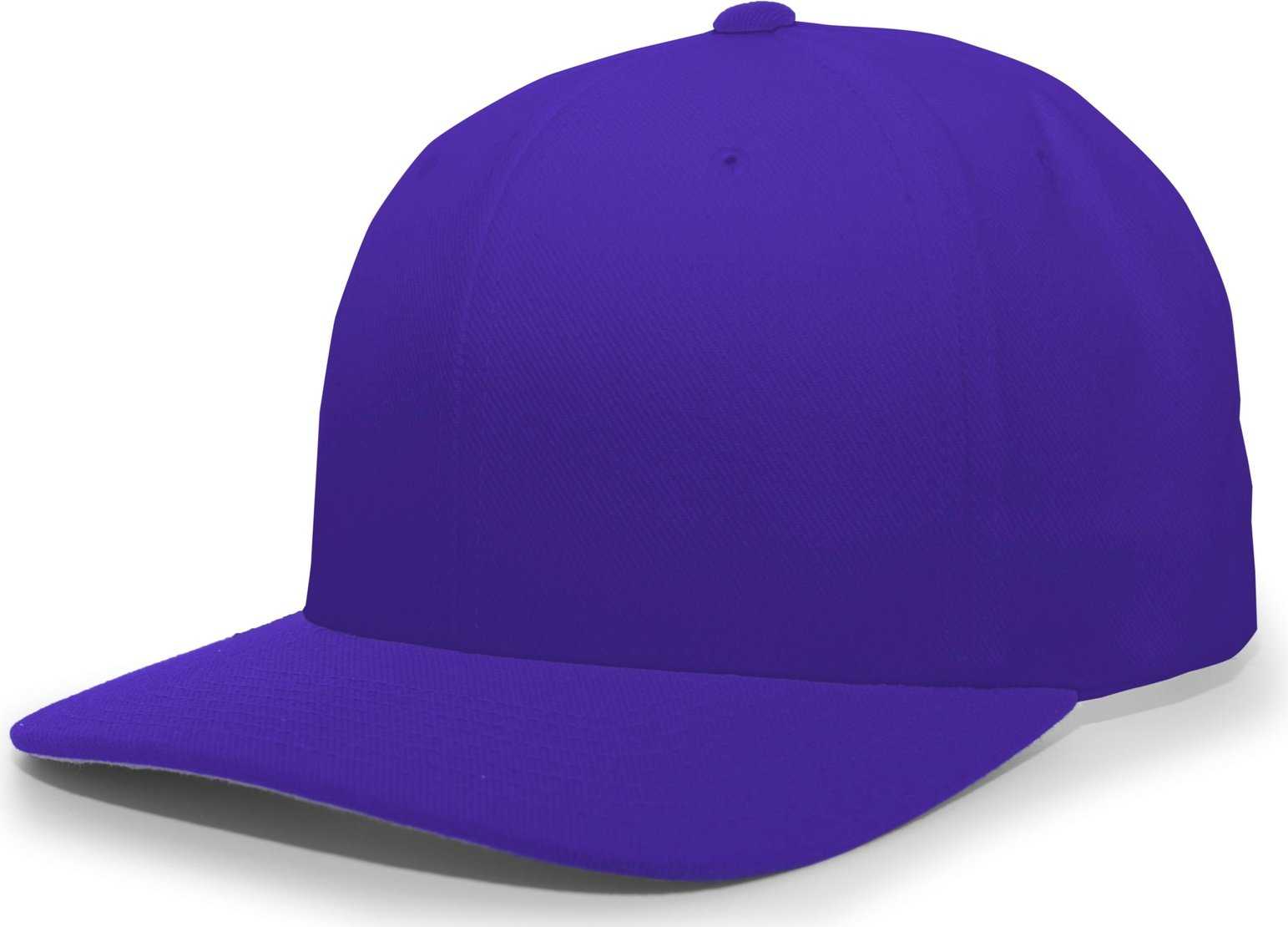 Pacific Headwear 705W Pro-Wool Hook-and-Loop Cap - Purple - HIT a Double
