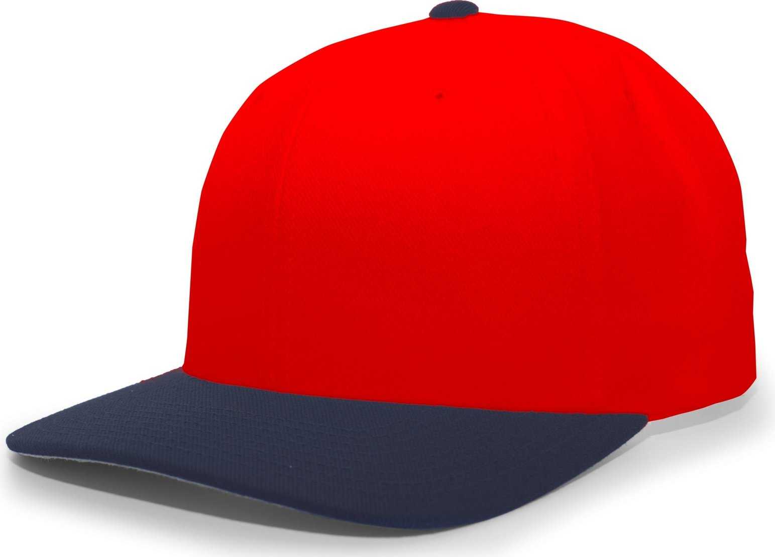 Pacific Headwear 705W Pro-Wool Hook-and-Loop Cap - Red Navy - HIT a Double