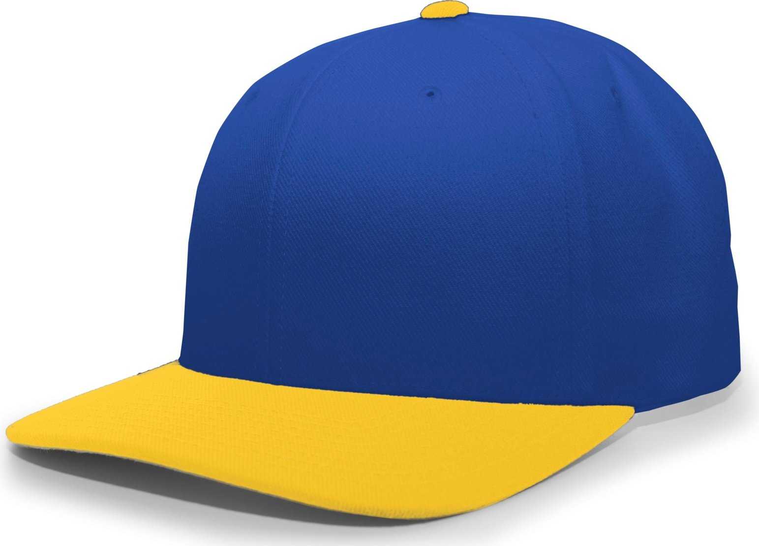 Pacific Headwear 705W Pro-Wool Hook-and-Loop Cap - Royal Gold - HIT a Double